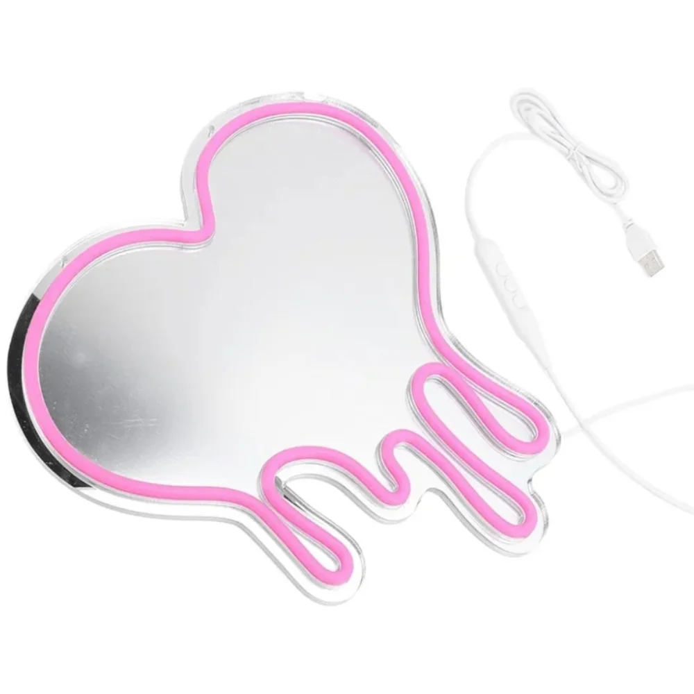 NWT Neon Pink Dripping Heart Neon Dimmable Light